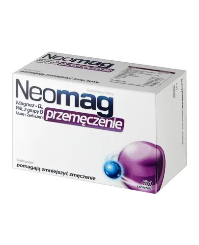 Neomag Przemęczenie, 50 tabletek - Z magnezem, witaminami i żeń-szeniem