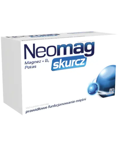 NeoMag Skurcz, 50 tabletek - Suplement diety z magnezem i potasem.