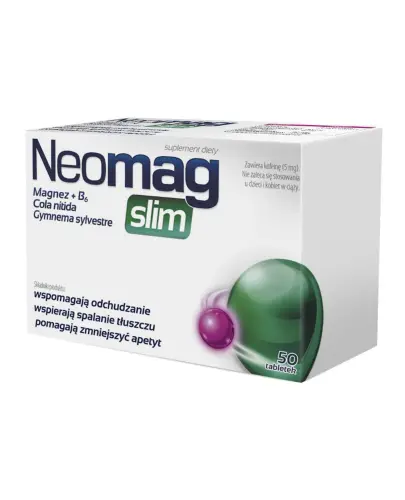 NeoMag Slim, 50 tabletek - Suplement diety z magnezem i kofeiną