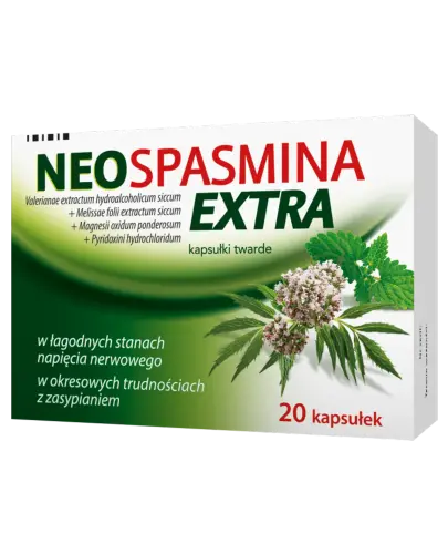 Neospasmina Extra, 20 kapsułek - W łagodnych stanach napięcia nerwowego