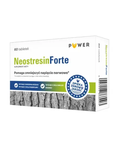 Neostresin Forte, 60 tabletek  - Z ekstraktem z waleriany i melisy, które pomagają zmniejszyć napięcie nerwowe