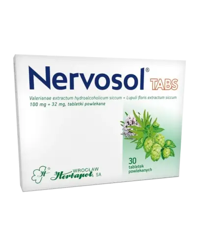 Nervosol TABS, 30 tabletek - Stany napięcia nerwowego i trudności w zasypianiu