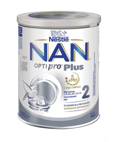 Nestle NAN Optipro Plus 2 Mleko następne po 6. miesiącu, 800 g  - W proszku dla niemowląt 