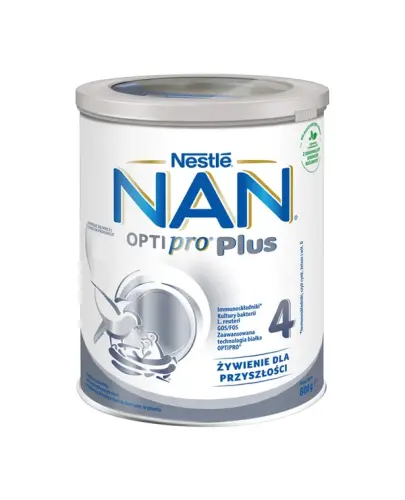 Nestle NAN Optipro Plus 4 Produkt na bazie mleka, 800 g - Dla dziecka po 2. roku życia 