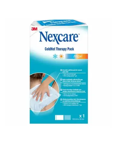 Nexcare ColdHot Maxi, okład żelowy ciepło-zimno 19,5 cm x 30 cm - Okład ciepło-zimny wielokrotnego użytku z żelowym wkładem