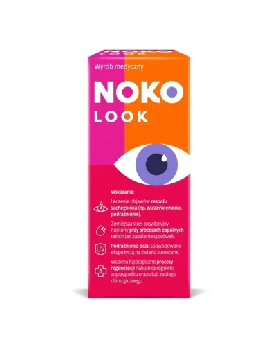 Noko Look Krople do oczu, 10 ml - Kojące i fotoprotekcyjne krople do oczu