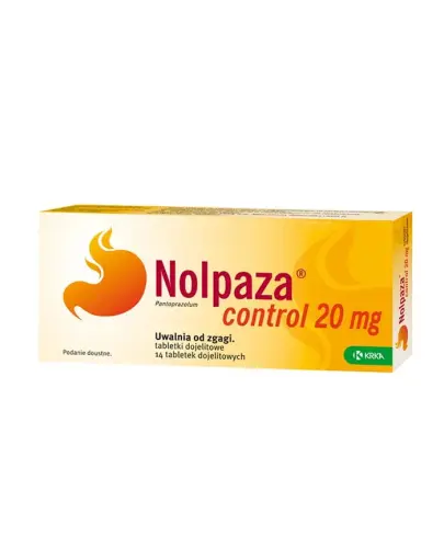 Nolpaza control, 14 tabletek dojelitowych - Pantoprazolum natricum sesquihydricum 20 mg