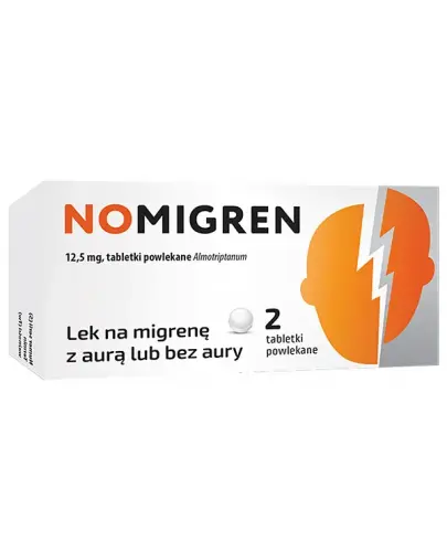 Nomigren, 2 tabletki powlekane - Migrena z aurą lub bez aury