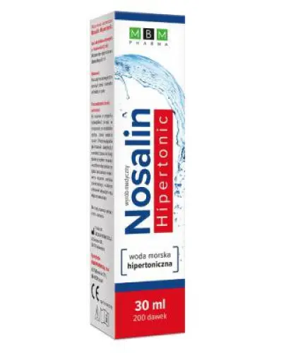 Nosalin Hipertonic, spray do nosa, 30 ml - Hipertoniczny spray do nosa zawierający wodę morską