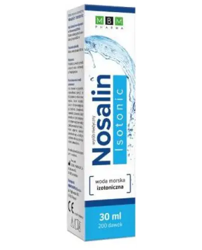 Nosalin Isotonic spray do nosa, 30 ml - Roztwór wody morskiej, który nawilża suchą śluzówkę nosa