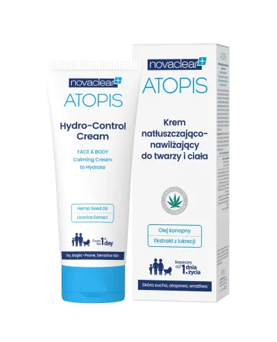 Novaclear Atopis Hydro-Control krem, 250 ml - Natłuszczająco-nawilżający  krem do twarzy i ciała