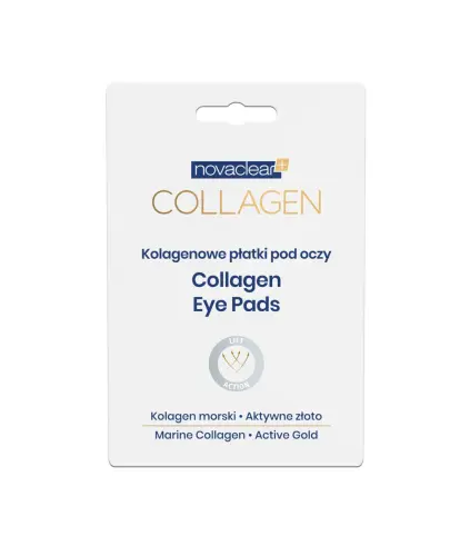 Novaclear Collagen - kolagenowe płatki pod oczy, 1 komplet - Płatki kolagenowe ze złotem na pierwsze oznaki starzenia