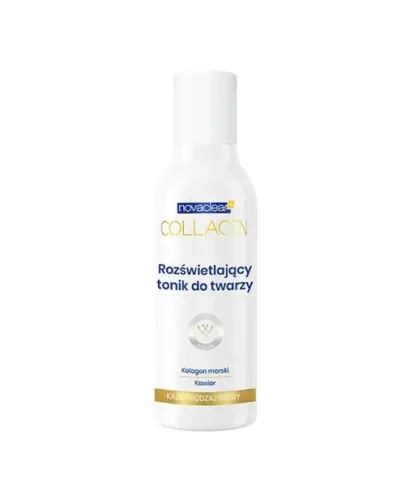 Novaclear Collagen Rozświetlający tonik do twarzy, 100 ml - Do skóry pozbawionej jędrności i blasku