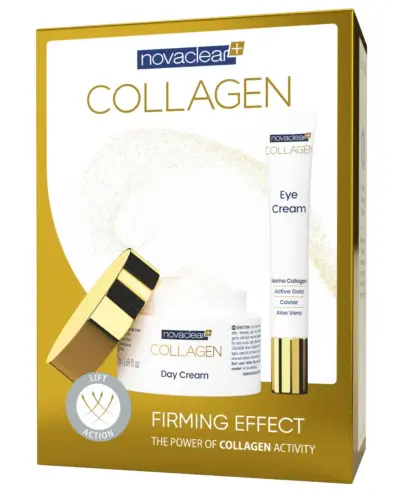 Novaclear Collagen Zestaw Krem na dzień + Krem pod oczy, 50 ml + 15 ml - Zestaw dla skóry z pierwszymi oznakami starzenia się skóry