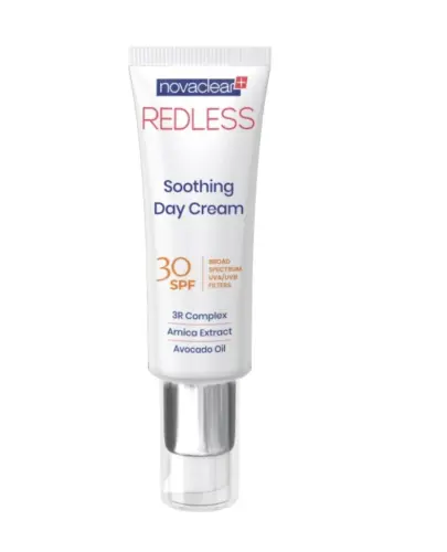 Novaclear Redless Krem na dzień do cery naczynkowej SPF30, 50 ml - Zapewnia prawidłowe utrzymanie poziomu nawilżenia skóry