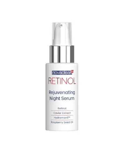 Novaclear Retinol Serum na noc, 30 ml - Serum na noc z retinolem, które poprawia elastyczność skóry i wspiera jej regenerację