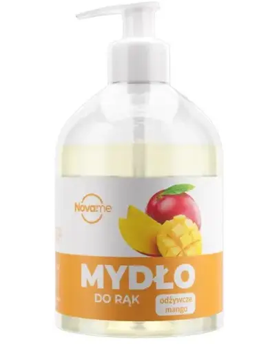 Novame Mydło do rąk, odżywcze mango, 500 ml - Mydło do rąk, które oczyszcza skórę, zapobiegając przesuszeniom