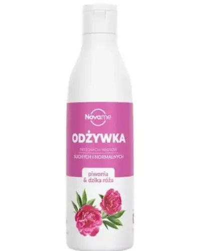 Novame Odżywka Piwonia i dzika róża, 300 ml - Odżywka do włosów suchych i normalnych