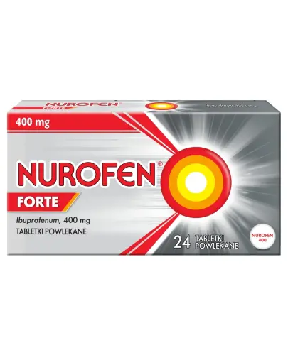 Nurofen Forte tabletki powlekane, 24 sztuki - przeciwbólowe i przeciwzapalne