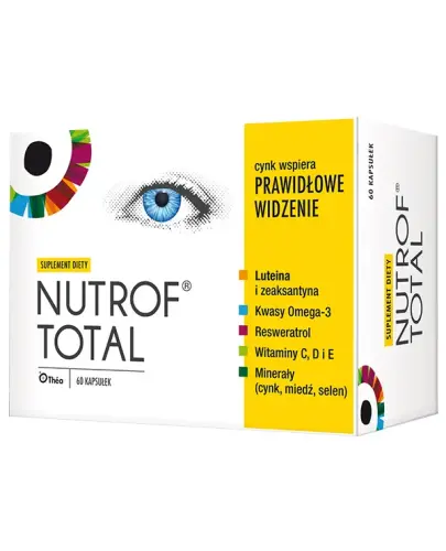 Nutrof Total, 60 kapsułek - Z kwasami tłuszczowymi Omega-3, resweratrolem dla osób dorosłych