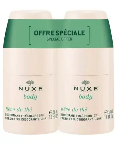 Nuxe Body Reve de The Dezodorant 24-godzinna świeżość, 2 x 50 ml - Zapewnia długotrwałe uczucie świeżości