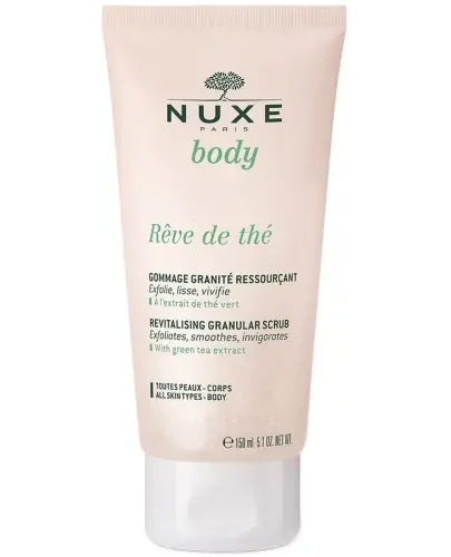 Nuxe Body Reve de The Rewitalizujący peeling do ciała, 150 ml  - Usuwa martwe komórki naskórka i nadaje skórze gładkość