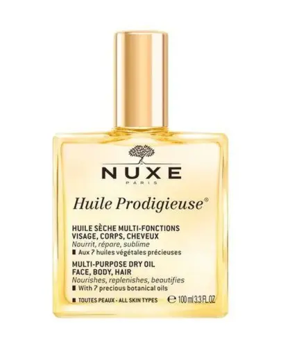 Nuxe Huile Prodigieuse Suchy olejek, 100 ml - Nawilża, odżywia i chroni skórę oraz włosy. Skuteczna pielęgnacja w eleganckim opakowaniu