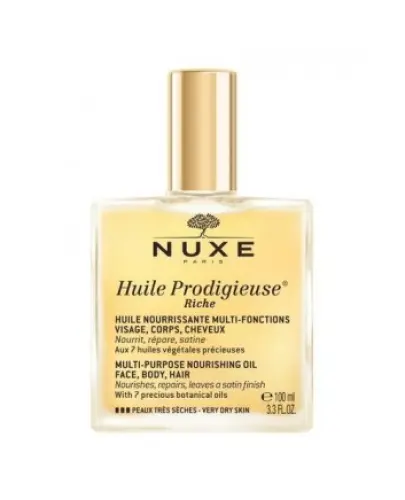 Nuxe Huile Prodigieuse® Riche Suchy olejek intensywnie odżywiający, 100 ml - Intensywnie nawilża, odżywia i regeneruje nawet najbardziej wymagającą skórę i suche włosy