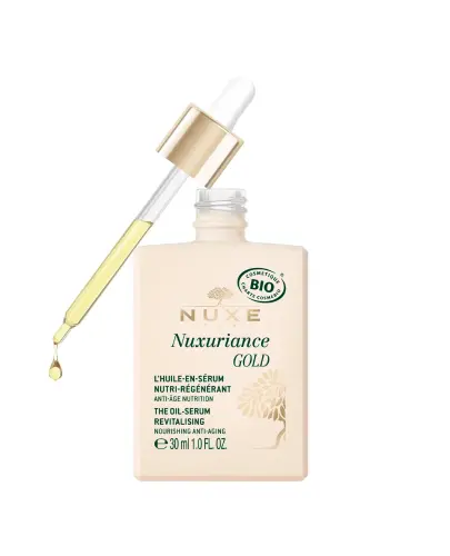 Nuxe Nuxuriance Gold, olejowe serum rewitalizujące, 30 ml  - Serum wzmacniające, regenerujące i rozświetlające skórę, do każdego typu cery