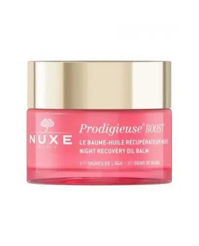 Nuxe Prodigieuse Boost Olejkowy balsam do twarzy na noc, 50 ml  - Wspiera regenerację skóry i redukcję zmarszczek podczas nocnej regeneracji