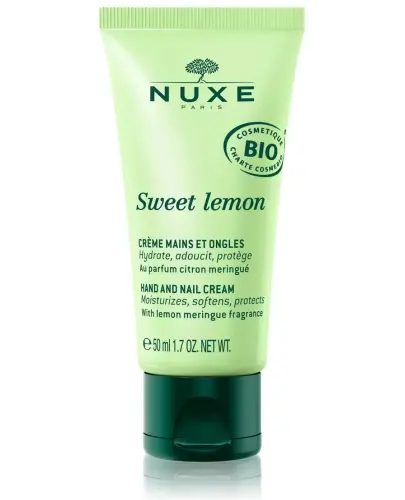 Nuxe Sweet Lemon Krem do rąk, 50 ml - Głęboko nawilża i regeneruje skórę, pozostawiając ją miękką i gładką