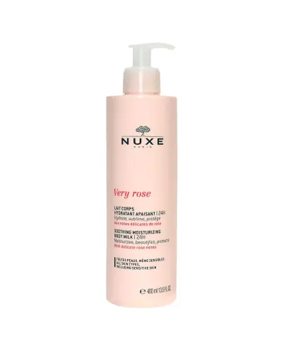 Nuxe Very Rose Mleczko do ciała, 400 ml - Intensywnie nawilża i odżywia skórę, pozostawiając ją jedwabiście gładką i nawilżoną