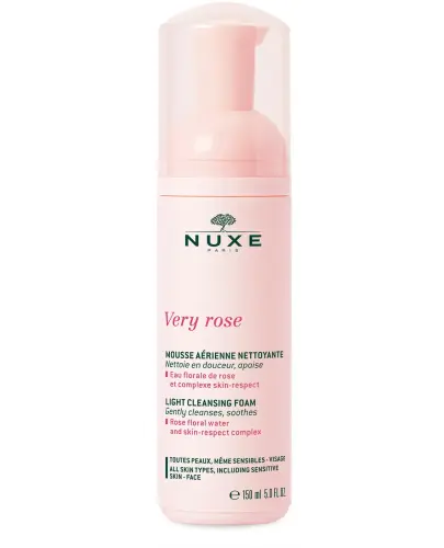 Nuxe Very Rose Oczyszczająca pianka micelarna, 150 ml  - Delikatne oczyszczanie dla skóry wrażliwej