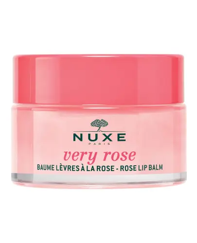 Nuxe Very Rose Różany balsam do ust, 15 g - Zapewnia intensywne nawilżenie i ochronę delikatnej skóry ust dzięki zawartości ekstraktu z róży