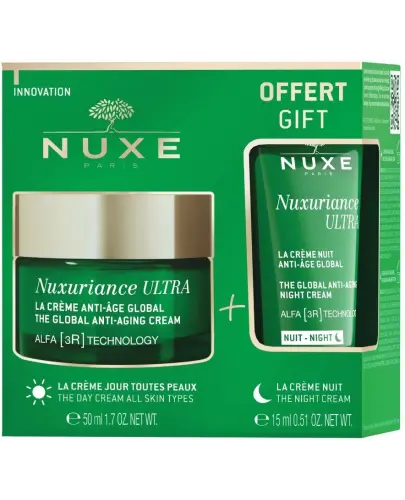 Nuxe Nuxuriance Ultra, krem na dzień, 50 ml + krem na noc, 15 ml - Kuracja przeciwstarzeniowa 