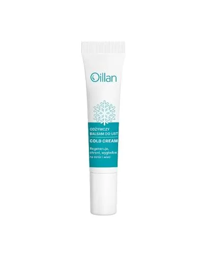 Oillan Cold Cream Odżywczy balsam do ust, 15 ml - Nawilżenie dla suchych i spierzchniętych ust