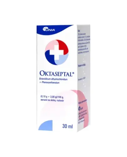 Oktaseptal aerozol, 30 ml - Płyn dezynfekujący, który działa bakteriobójczo, grzybobójczo i wirusobójczo