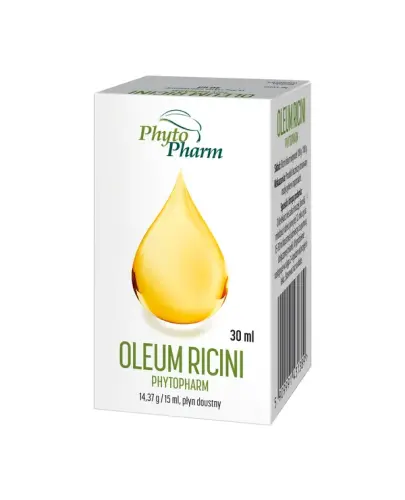 Oleum Ricini płyn doustny, 30 ml - Płyn przeczyszczający do krótkotrwałego stosowania przy sporadycznych zaparciach