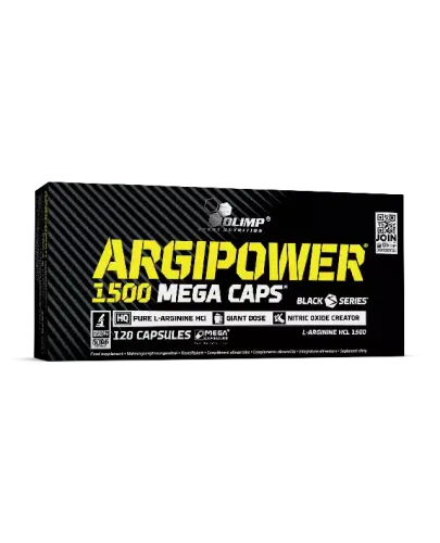 Olimp ArgiPower 1500 Mega Caps kapsułki, 120 sztuk - Z aminokwasem L-argininą 