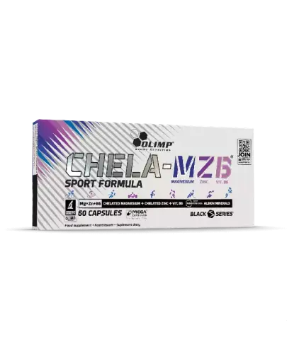 Olimp Chela-MZB Sport Formula Mega Caps, 60 kapsułek - Kompozycja wysokich porcji magnezu w formie chelatu Albion™ i witaminy B6