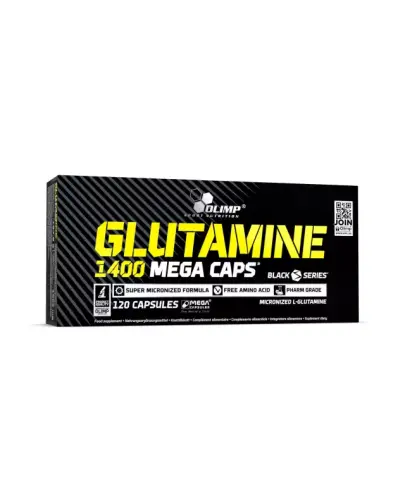 Olimp Glutamine 1400 Mega Caps, 120 kapsułek - Zawiera mikronizowaną glutaminę