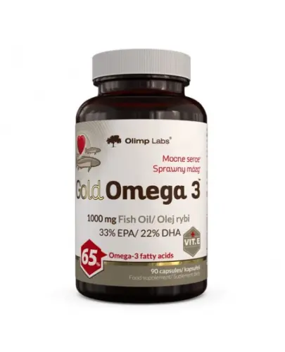 Olimp Gold Omega 3, 90 kapsułek - Kapsułki z kwasami omega 3 i witaminą E