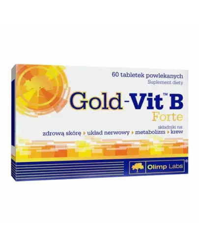 Olimp Gold-Vit B Forte, 60 tabletek powlekanych - Z kompleksem witamin z grupy B, które wspierają pracę systemu nerwowego oraz pomagają zmniejszyć uczucie znużenia