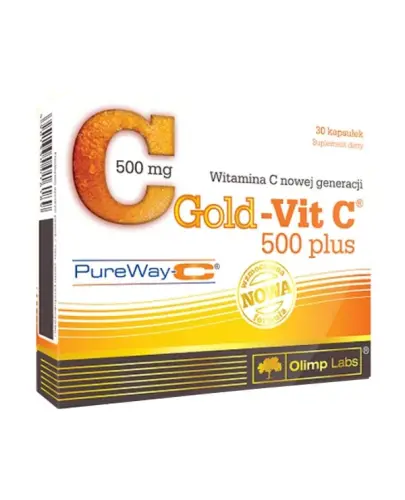 Olimp Gold-Vit C 500 Plus, kapsułki 30 sztuk - Kapsułki z witaminą C, które pomagają w utrzymaniu prawidłowej odporności.