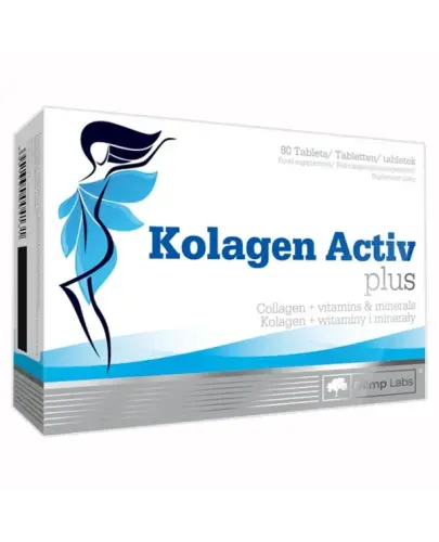 Olimp Kolagen Activ Plus, 80 tabletek - Tabletki do ssania z kolagenem, witaminami i minerałami