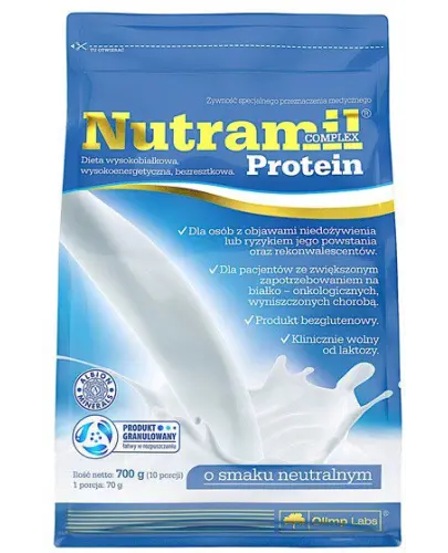 Olimp Nutramil Complex Protein o smaku neutralnym 700 g - Dla osób ze zwiększonym zapotrzebowaniem na białko