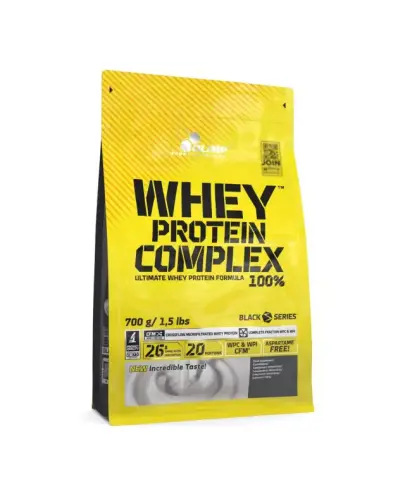 Olimp Whey Protein Complex 100% banan, 700 g - Proste i wygodne źródło wysokiej jakości protein, duża porcja białka i aminokwasów