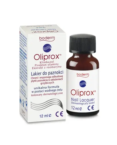 Oliprox lakier do paznokci, 12 ml - Dermatologiczny lakier do paznokci, wspomaga leczenie grzybicy paznokci