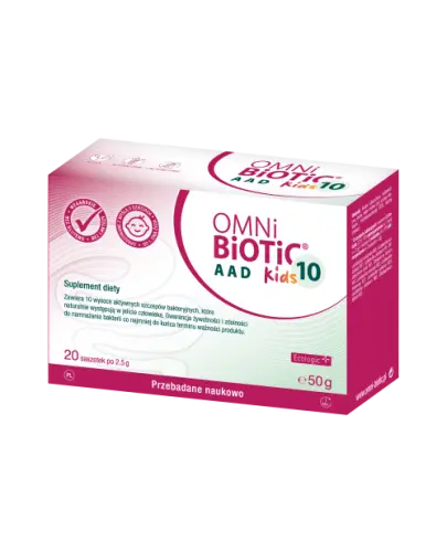 Omni Biotic 10 AAD Kids, 20 saszetek - Dla dzieci w trakcie i po antybiotykoterapii