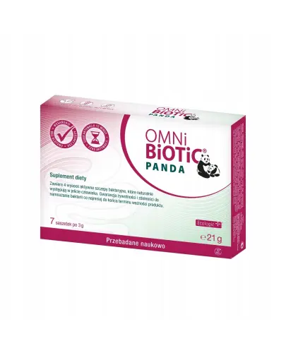 Omni Biotic Panda, 7 saszetek - Suplement diety dla kobiet w ciąży i niemowląt